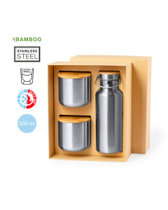 Coffret Cadeau Gourde et Verres Thermiques