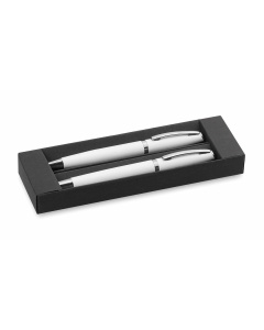 Coffret de stylos publicitaires en aluminium.