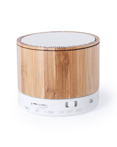 Enceinte sans fil élégante en bambou