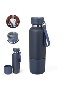 Gourde isotherme pour excursions avec bandoulière