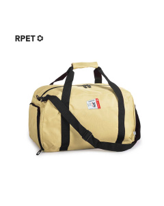 Sac de voyage beige en RPET avec compartiment chaussures
