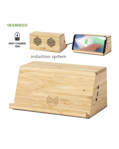 Enceinte avec chargeur publicitaire inclus