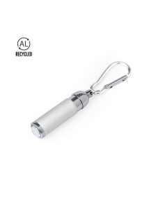 Lampe-torche avec porte-clés en aluminium recyclé