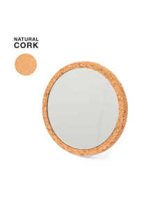 Miroir rond 1X en liège personnalisable