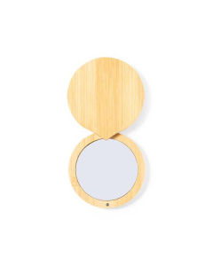 Miroir de poche personnalisable en bambou