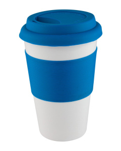 Verre publicitaire avec détails en silicone