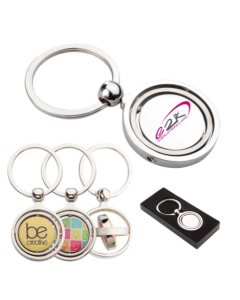 Porte-clés en métal rond