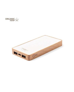 Batterie externe en Chanvre Organique et Bois