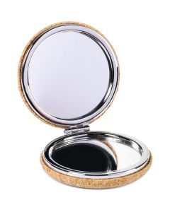 Miroir de poche pliable en liège