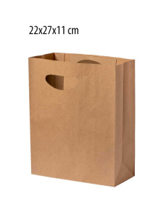 Sac en papier kraft publicitaire | 22×27×11 cm