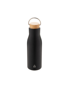 Gourde isotherme en acier recyclé avec bouchon en bambou 500 ml