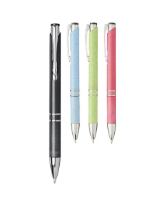 Stylo bille rétractable ABS en paille de blé