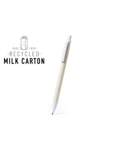 Stylo en cartons de lait recyclés personnalisable