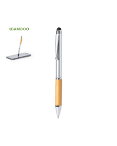 Stylo stylet en bambou personnalisable