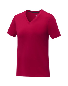 T-shirt manches courtes col V femme
