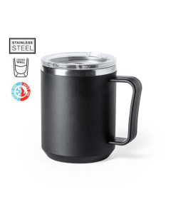 Mug isotherme à double paroi avec couvercle