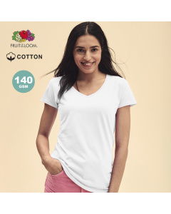T-shirt Fruit of the Loom femme col « V » personnalisé
