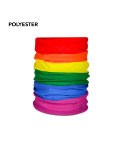 Tour de cou cagoule arc-en-ciel en RPET