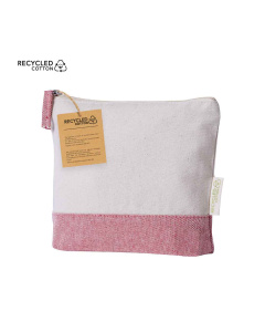Trousse de toilette bicolore en coton naturel